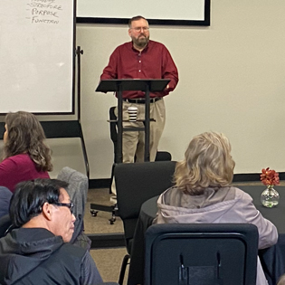 Steven teaching congregation in carrollton texas